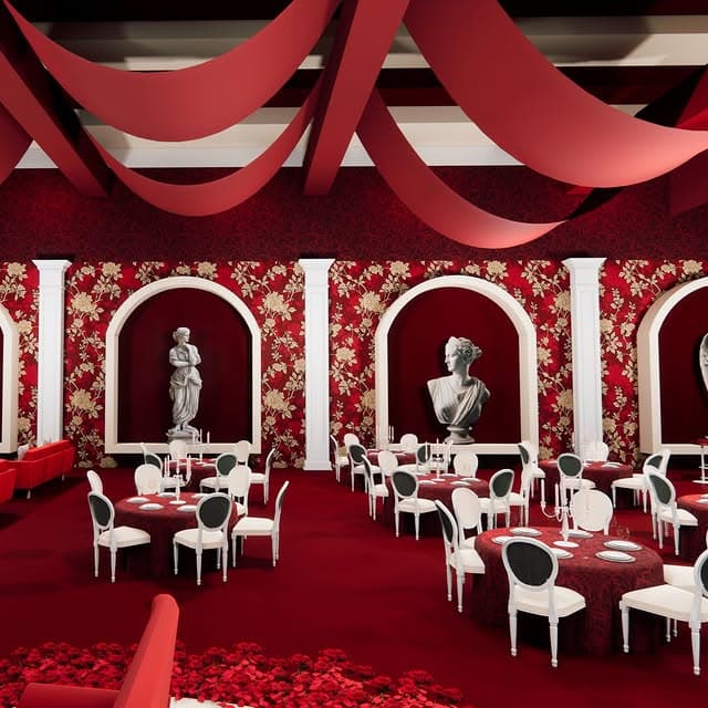 Classical Red Formal Dinner