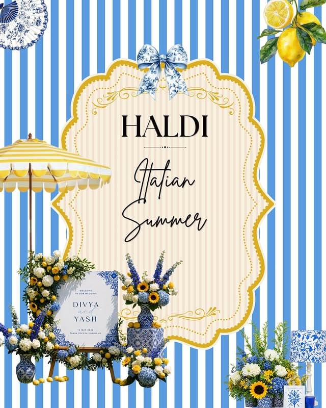Haldi Italian Summer Backdrop