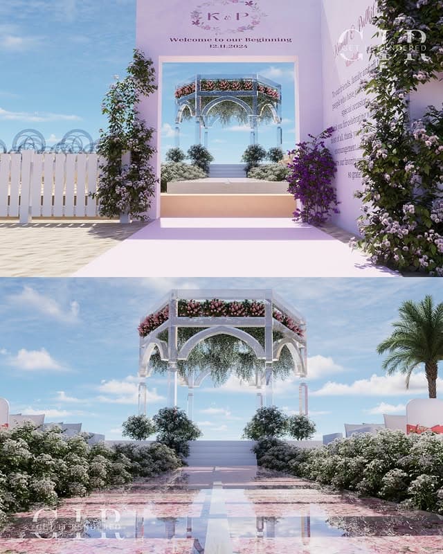 Lavender Wedding Entrance