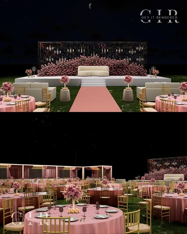 Pink Blush Wedding Setup